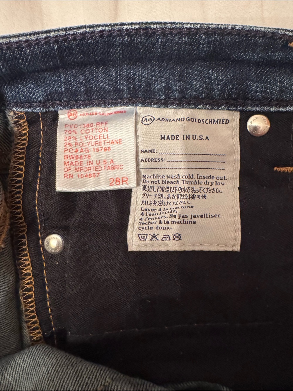 Ag Adriano Goldschmied Dark Blue Flare Jeans - Picture 9 of 9